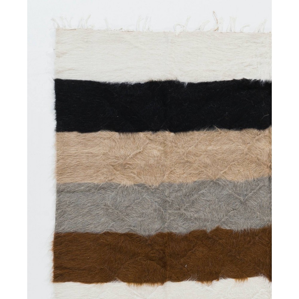 Soft Mohair Wool Kilim Rug, Floor Covering, Bed Cover, Sofa Throw