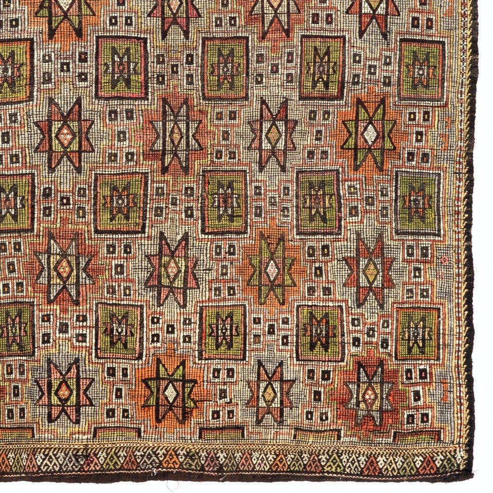 Handwoven Turkish Kilim, Colorful Geometric Flatweave Rug, 100% Wool Handwoven Turkish Kilim, Colorful Geometric Flatweave Rug, 100% Wool