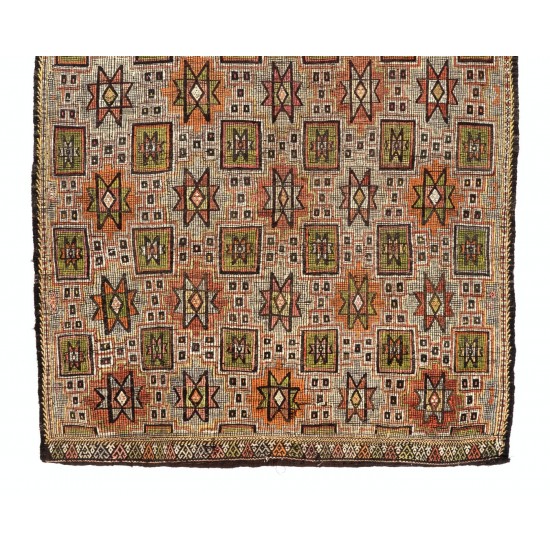 Colorful Geometric Design Anatolian Kilim Rug