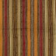 Vintage Handwoven Turkish Kilim, Warm-Toned Striped Flatweave Rug, 100% Wool Vintage Handwoven Turkish Kilim, Warm-Toned Striped Flatweave Rug, 100% Wool