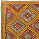 Vintage Handwoven Turkish Jijim Kilim, Colorful Diamond Pattern Flatweave Rug, 100% Wool