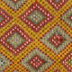 Vintage Handwoven Turkish Jijim Kilim, Colorful Diamond Pattern Flatweave Rug, 100% Wool