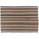 Hand-woven Vintage Anatolian Kilim (Flat-weave) with Vertical Bands, All Wool