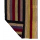 Multicolored Banded Vintage Kilim Rug, Hand-Woven Turkish Wool Carpet