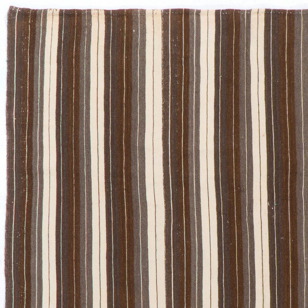 Vintage Handwoven Turkish Kilim, Vertical Banded Flatweave Rug, 100% Wool Vintage Handwoven Turkish Kilim, Vertical Banded Flatweave Rug, 100% Wool