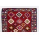 Colorful Vintage Anatolian Kilim, Flat-Weave Rug