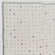 Vintage Handwoven Turkish Cotton Kilim, Ivory Flatweave Rug with Small Geometric Motifs