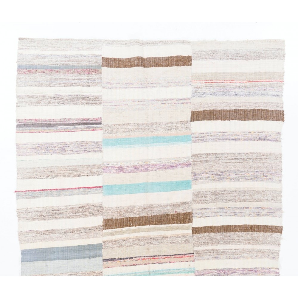 Striped Kilim Rug in Soft Colors