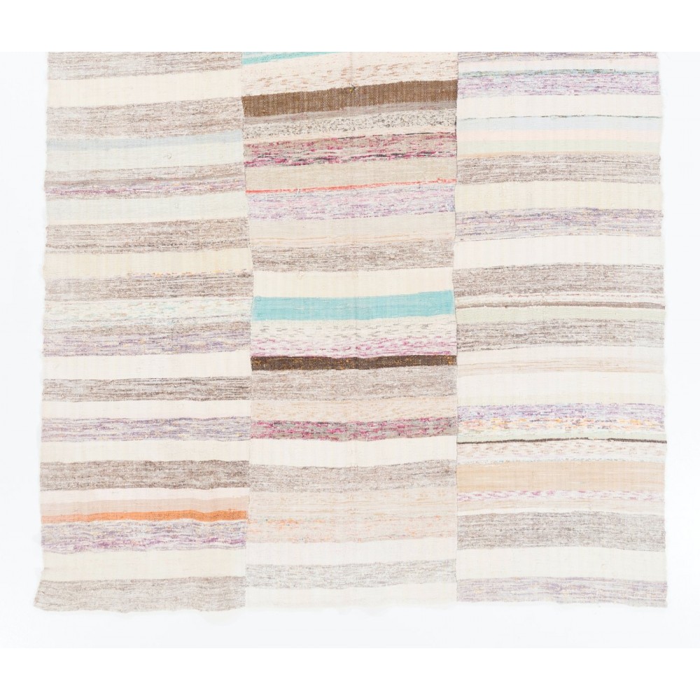 Striped Kilim Rug in Soft Colors