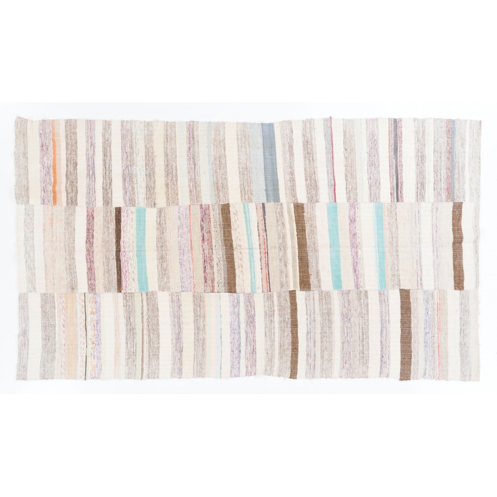 Striped Kilim Rug in Soft Colors