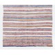 Banded Hand-woven Vintage Central Anatolian Kilim (Flat-weave), All Cotton