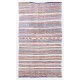 Banded Hand-woven Vintage Central Anatolian Kilim (Flat-weave), All Cotton