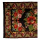 Unique Vintage Eastern European Bessarabian Kilim Rug. Floral Pattern Handmade Tapestry. 100% Wool