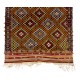 Vintage Anatolian Jijim Kilim Rug. One of a Kind Hand-woven Carpet