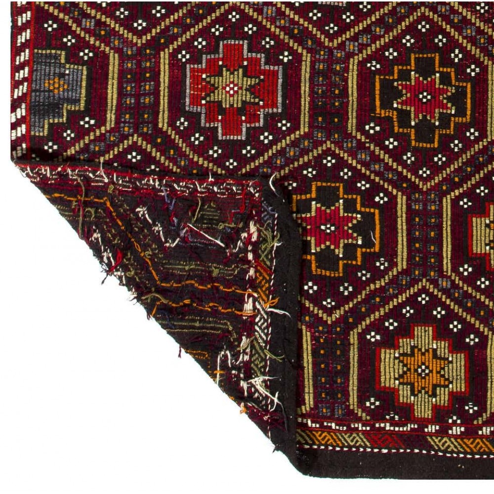 Vintage Anatolian Jajim Kilim Rug. One of a Kind Hand-woven Carpet