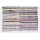 Colorful Vintage Cotton Turkish Kilim Colorful Vintage Cotton Turkish Kilim
