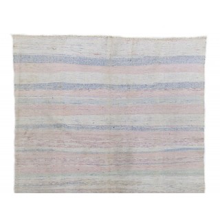 Cotton Anatolian Kilim Rug in Soft Colors Cotton Anatolian Kilim Rug in Soft Colors