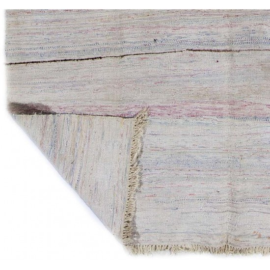 Cotton Anatolian Kilim Rug in Soft Colors Cotton Anatolian Kilim Rug in Soft Colors