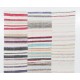Lovely Multicolored Striped Kilim. Hand-Woven Cotton Turkish Rag Rug