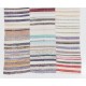 Colorful Striped Cotton Kilim Rug