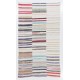 Lovely Multicolored Striped Kilim. Hand-Woven Cotton Turkish Rag Rug