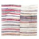 Colorful Striped Vintage Cotton Kilim Rug