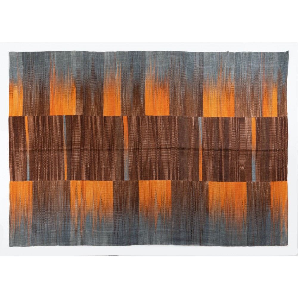 Modern Anatolian Double Sided Kilim Rug, 100% Wool, Custom Options Available