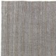 Vintage Handwoven Turkish Kilim, Gray Minimalist Flatweave Rug in Goat Wool and Hemp