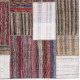 Vintage Handwoven Turkish Patchwork Kilim, Multicolored Striped Flatweave Rug, Custom Options Available Vintage Handwoven Turkish Patchwork Kilim, Multicolored Striped Flatweave Rug, Custom Options Available