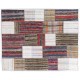 Vintage Hand-Woven Patchwork Kilim Rug, Custom Options Available