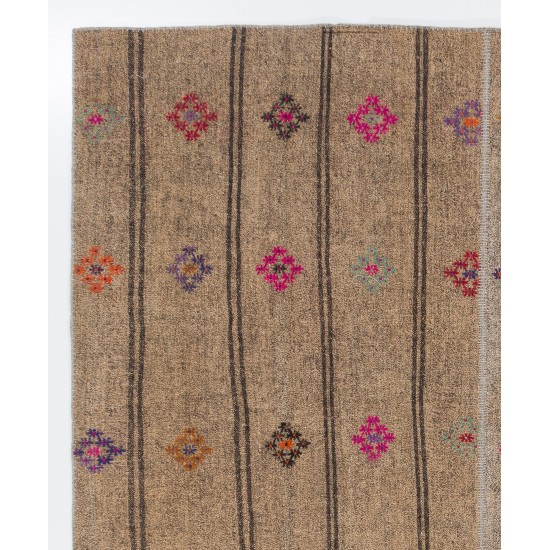 Vintage Handmade Anatolian Kilim "Flat-Weave" with Colorful Motifs Vintage Handmade Anatolian Kilim "Flat-Weave" with Colorful Motifs