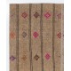 Vintage Handmade Anatolian Kilim "Flat-Weave" with Colorful Motifs Vintage Handmade Anatolian Kilim "Flat-Weave" with Colorful Motifs