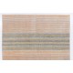 Mid-Century Cotton & Goat Wool Kilim with Orange Stripes