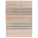 Mid-Century Vintage Cotton & Goat Wool Kilim with Orange Stripes