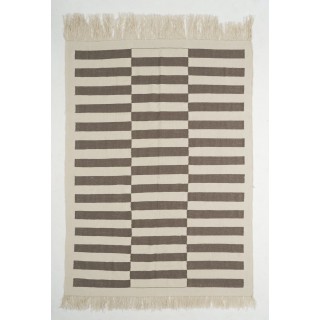 Hand-woven Turkish Kilim Rug, 100% Natural Undyed Wool, Custom Options Available