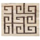 Greek Key Design Flat-Weave Kilim Rug. Made of Vintage Natural Hemp Yarns