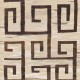 Greek Key Design Flat-Weave Kilim Rug. Made of Vintage Natural Hemp Yarns