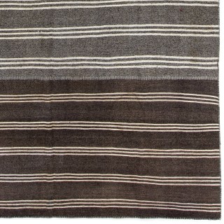 Large Hand-Woven Vintage Striped Kilim, Flat-weave Rug Large Hand-Woven Vintage Striped Kilim, Flat-weave Rug