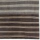 Large Hand-Woven Vintage Striped Kilim, Flat-weave Rug