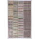 Vintage Striped Anatolian Kilim. Flat-Weave Rag Rug. Colorful Carpet