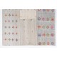 Cotton and Goat Hair Kilim with Colorful Flowers