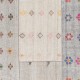 Handwoven Turkish Kilim, Cotton and Goat Hair Flatweave Rug with Colorful Floral Motifs, Adjustable Size