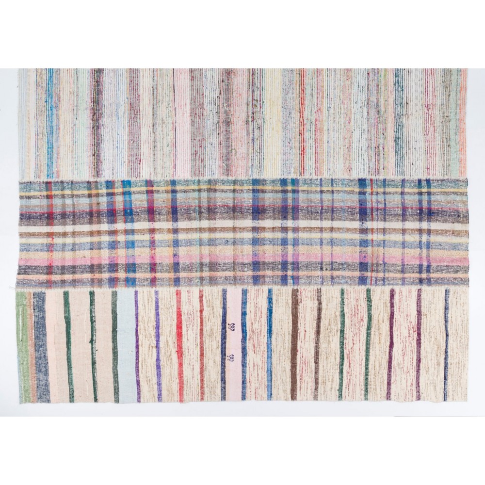 Vintage Cotton Kilim, Rag Rug. Flatweave Floor Covering. Custom Options Available