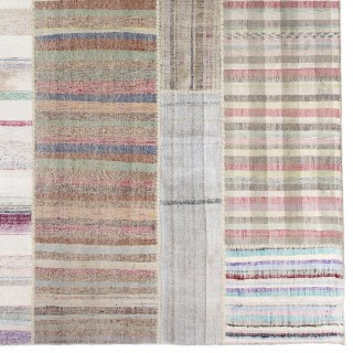 Oversize Cotton Kilim. Vintage Hand-Woven Rag Rug, Colorful Chaput Carpet