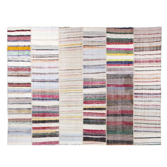 Fantastic Oversized Cotton Turkish Kilim Fantastic Oversized Cotton Turkish Kilim