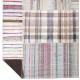 Oversize Vintage Handwoven Turkish Kilim, Striped Cotton Flatweave Rag Rug, Adjustable Size