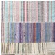 Oversize Vintage Handwoven Turkish Kilim, Striped Cotton Flatweave Rag Rug, Adjustable Size