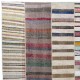 "Adjustable" Colorful Oversize Rag Rug, Vintage Flat-Weave Cotton Kilim