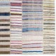 "Adjustable" Colorful Oversize Rag Rug, Vintage Flat-Weave Cotton Kilim