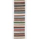 (Adjustable) Extra-Long and Narrow Vintage Striped Cotton Runner Kilim (Adjustable) Extra-Long and Narrow Vintage Striped Cotton Runner Kilim